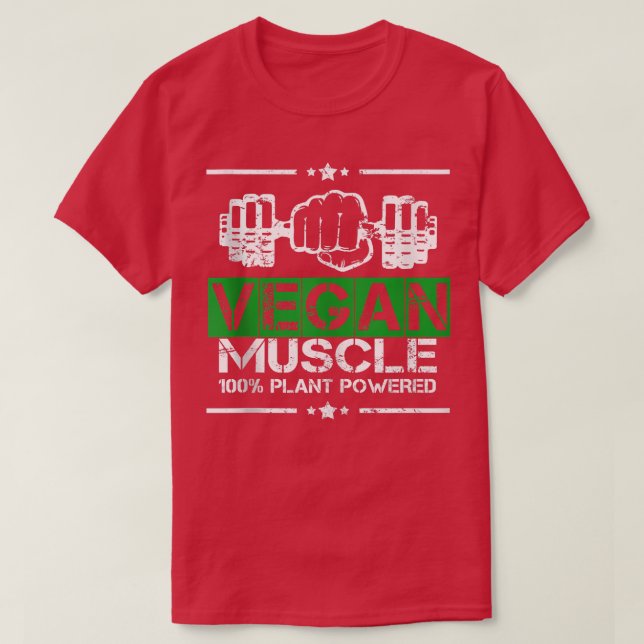 Bodybuilding der Veganen Muskeln T-Shirt (Design vorne)