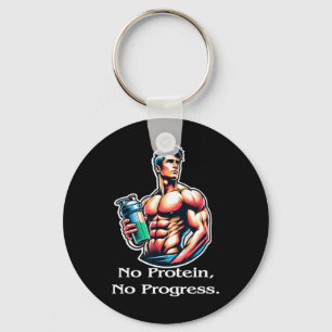 Bodybuilding-Ernährung Fitnessstudio-Leben Kein Pr Schlüsselanhänger