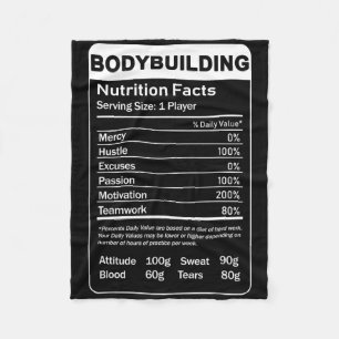 Bodybuilding-Ernährungsfakten Fleecedecke