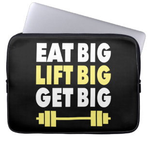 Bodybuilding - Essen Sie groß, Lift groß, werden S Laptopschutzhülle