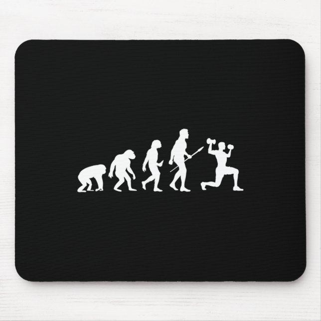 Bodybuilding Evolution Funny Bodybuilding Workout Mousepad (Vorne)