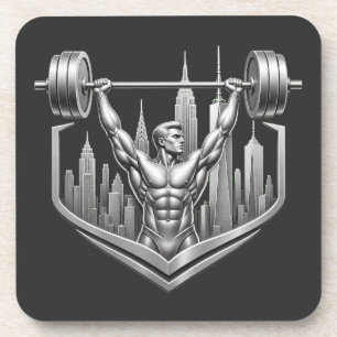 Bodybuilding, Fitness, Gym, New York City, NYC, si Getränkeuntersetzer