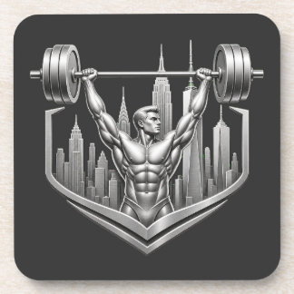 Bodybuilding, Fitness, Gym, New York City, NYC, si Getränkeuntersetzer