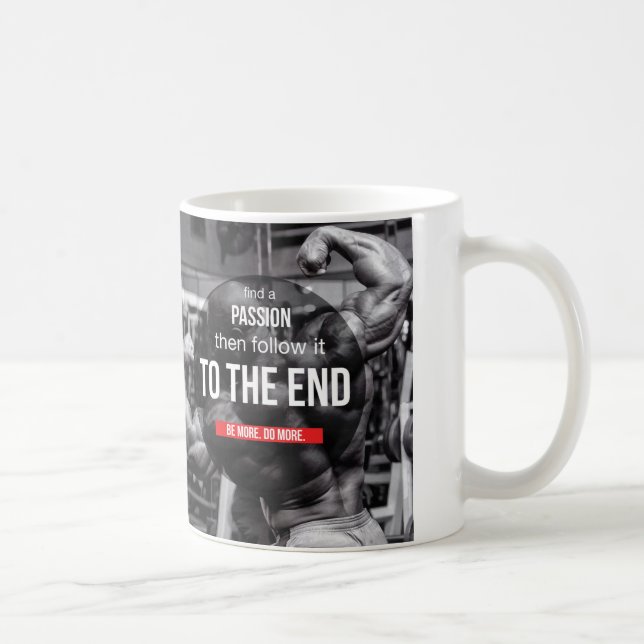Bodybuilding Fitness Gym Workout Motivation Kaffeetasse (Rechts)