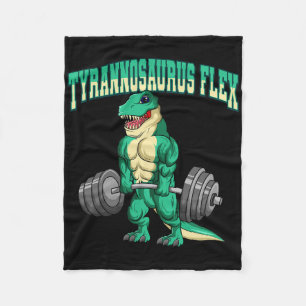 Bodybuilding Fitness Tyrannosaurus Flex Dinosaur D Fleecedecke
