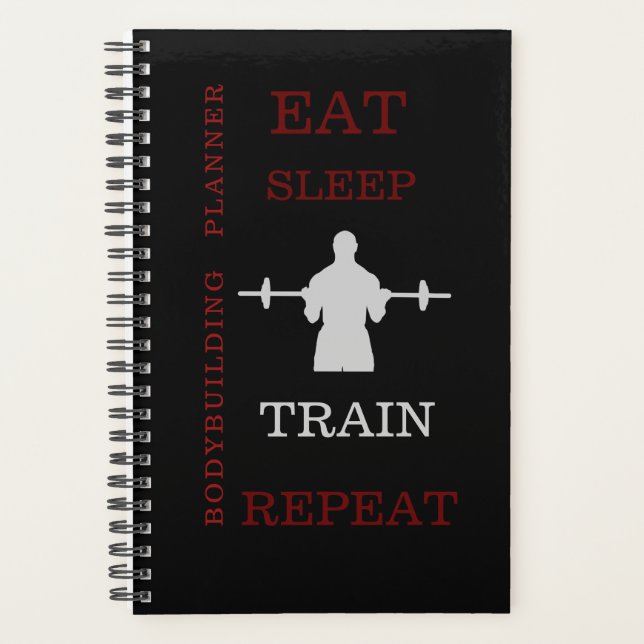 Bodybuilding für die schwarze Gymnastik Planer (Vorderseite)