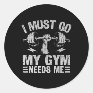 Bodybuilding für motivierend Workout-Fitness Runder Aufkleber