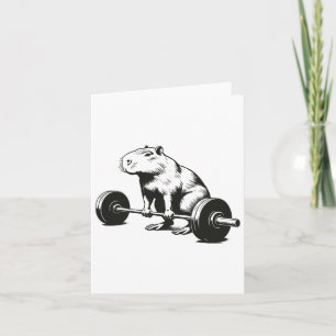 Bodybuilding Geschenke Capybara Weightlift Funny W Karte