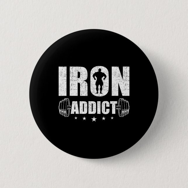 Bodybuilding-Gewichtheben-Workout-Geschenk Co. Eis Button (Vorderseite)