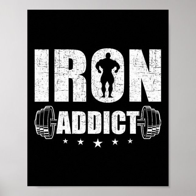 Bodybuilding-Gewichtheben-Workout-Geschenk Co. Eis Poster (Vorne)