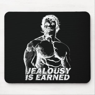 Bodybuilding Gym Inspiration Arnold Old School Gol Mousepad