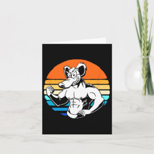 Bodybuilding Gym Lover Retro Karte