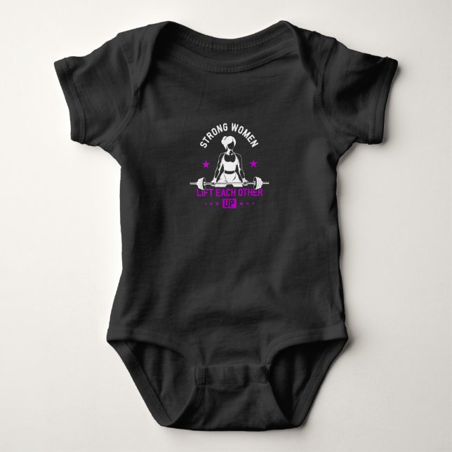 Bodybuilding Gymnastiktrainings für Frauen Baby Strampler (Vorderseite)
