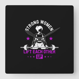 Bodybuilding Gymnastiktrainings für Frauen Quadratische Wanduhr