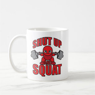 Bodybuilding - Halt und Squat - Kawaii Leg Day Kaffeetasse