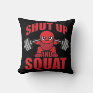 Bodybuilding - Halt und Squat - Kawaii Leg Day Kissen