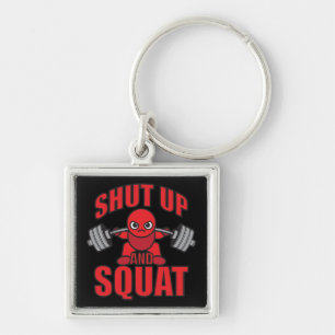 Bodybuilding - Halt und Squat - Kawaii Leg Day Schlüsselanhänger