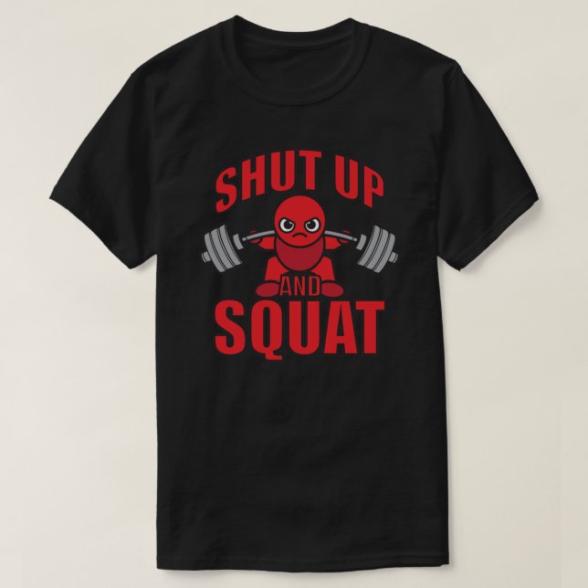 Bodybuilding - Halt und Squat - Kawaii Leg Day T-Shirt (Design vorne)