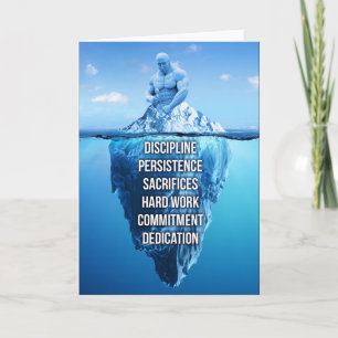 Bodybuilding Iceberg Skulptur Motivierend Karte