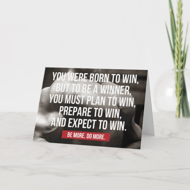 Bodybuilding Inspiration - Geboren zu gewinnen - W Karte (Vorderseite)