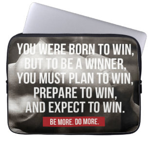 Bodybuilding Inspiration - Geboren zu gewinnen - W Laptopschutzhülle