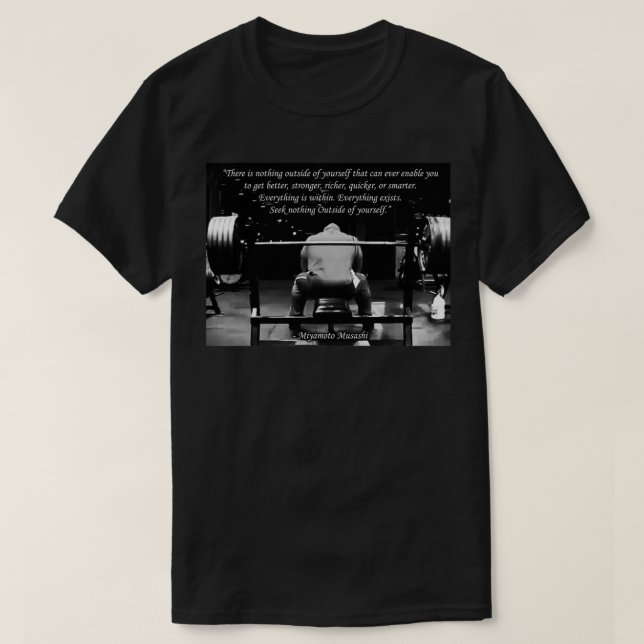 Bodybuilding Inspiration Workout Zitat T-Shirt (Design vorne)
