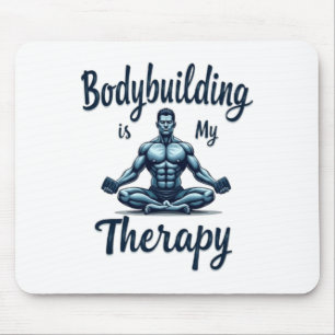 Bodybuilding ist meine Therapie Meditatives Muskel Mousepad