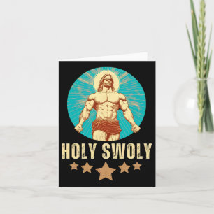 Bodybuilding Jesus Fitness Heiliger Swoly Funny Gy Karte