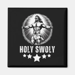Bodybuilding Jesus Fitness Holy Swoly Lustiger Fit Magnet