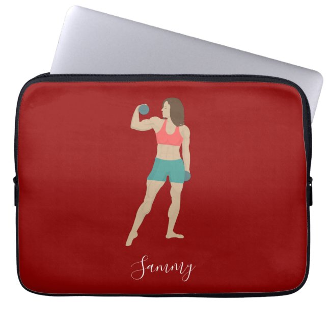 Bodybuilding Laptopschutzhülle (Vorderseite)