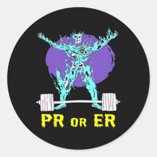 Bodybuilding Musclebul Runder Aufkleber