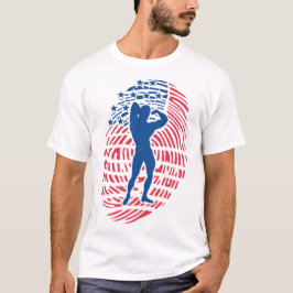 Bodybuilding musculculculculculation fingerabdruck T-Shirt