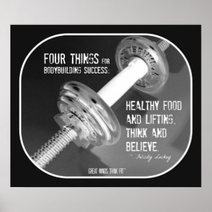 Bodybuilding Poster mit Zitat 009