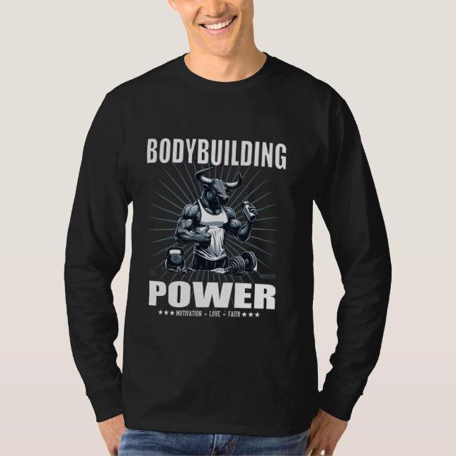 Bodybuilding Power Design mit Traini T-Shirt (Vorderseite)