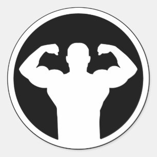 Bodybuilding Runder Aufkleber