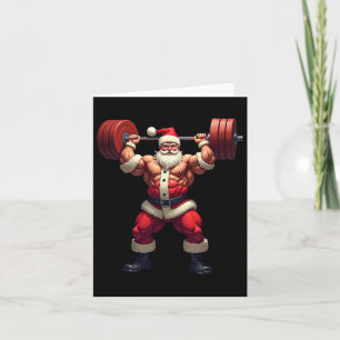 Bodybuilding Santa Claus Bodybuilder Weihnachtsgym Karte