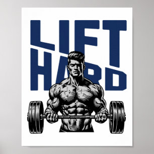 Bodybuilding-Schwung-Bewegungs-Sprichwort Poster