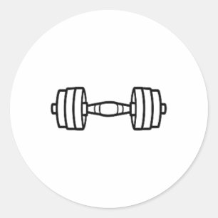 Bodybuilding-Sport Minimalistisch Einfache Hantel Runder Aufkleber
