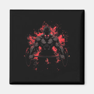 Bodybuilding-Training Muskel Kraftdreikampf Anime Magnet