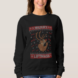 Bodybuilding Ugly Xmas Sweater Gym Workout Merry L Sweatshirt