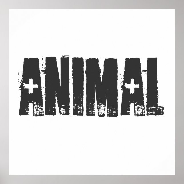 Bodybuilding von Tieren Poster (Vorne)