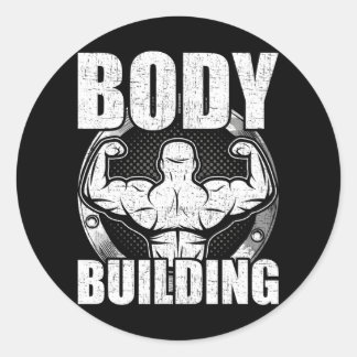 Bodybuilding Weightlift Bodybuilder Workout Runder Aufkleber