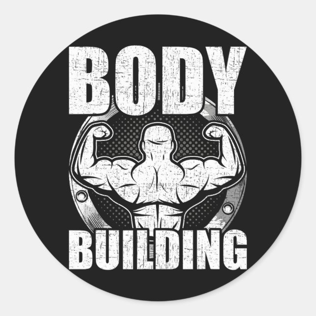 Bodybuilding Weightlift Bodybuilder Workout Runder Aufkleber (Vorderseite)