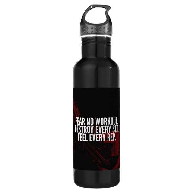 Bodybuilding Workout Motivierend Edelstahlflasche (Vorderseite)
