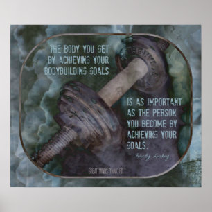 Bodybuildings-Plakat mit Inspirational Zitat 017 Poster