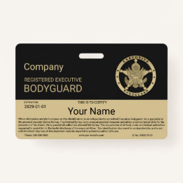 Bodyguard-Abzeichen Ausweis