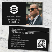 Bodyguard Services Modern Foto Logo QR Code