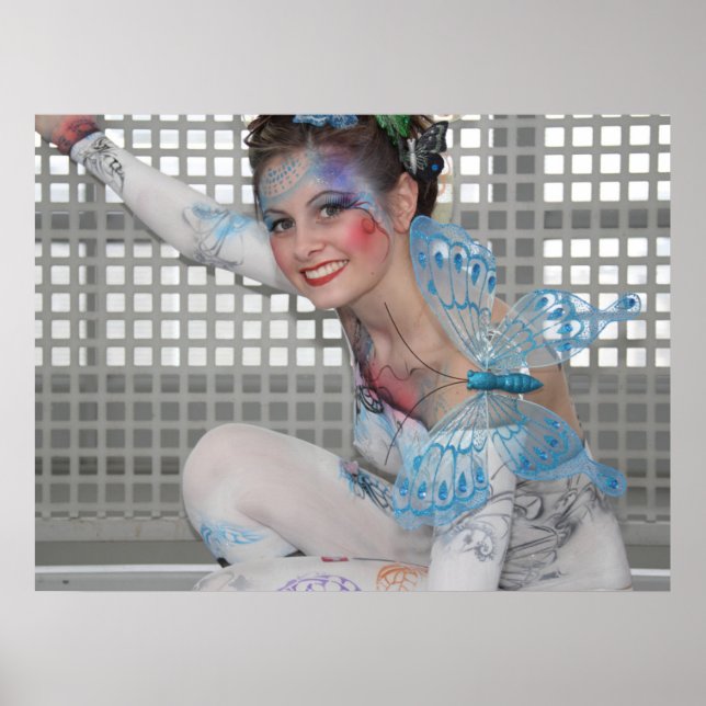 Bodypainting - Butterfly - Schmetterling Poster (Vorne)