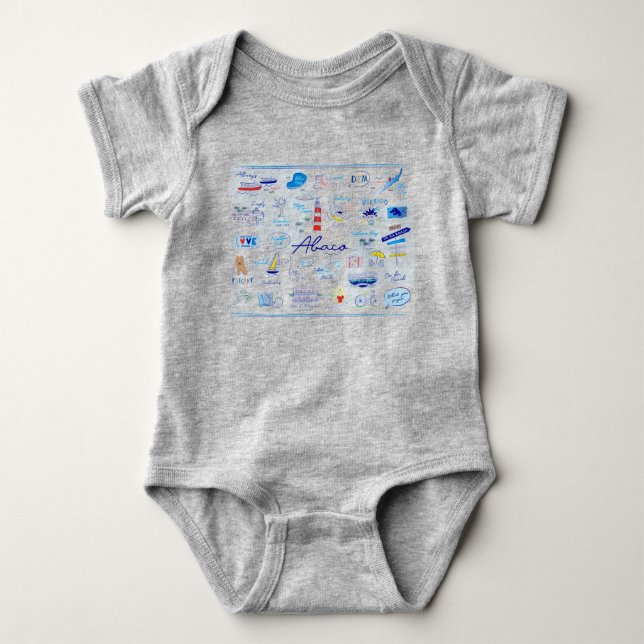 Bodysuit 0-24 m "The ABC's of Hope Town Baby Strampler (Vorderseite)