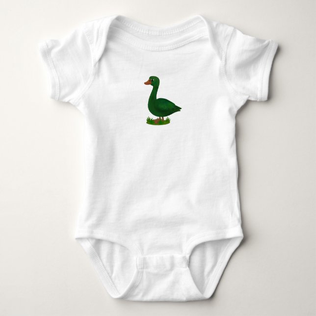 Bodysuit - Bedruckt mit einer zauberhaften grünen  Baby Strampler (Vorderseite)